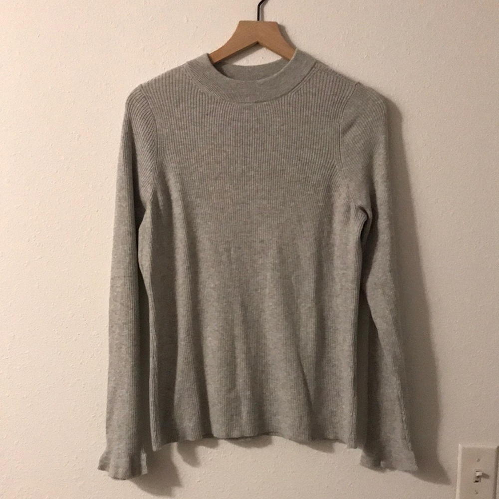 Grey Mock Neck Sweater